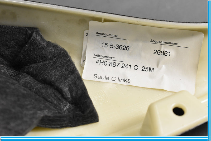 Load image into Gallery viewer, 11-18 Audi A8 Quattro S8 Left Driver Side Quarter Trim Panel 4H0867241 Oem