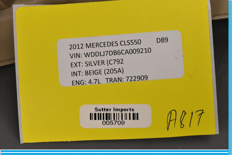 Load image into Gallery viewer, 10-18 Mercedes CLS550 E350 W212 Rear Left Side Rail Cover Oem