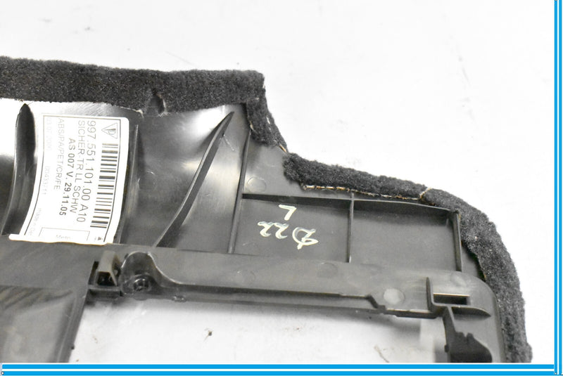 Load image into Gallery viewer, 05-12 Porsche Boxster Cayman 911 987 Left Kick Panel Fuse Box Carpet Trim Oem