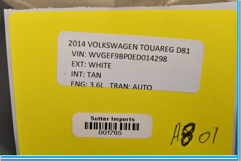 Load image into Gallery viewer, 11-17 Volkswagen VW Touareg Front Left Driver Side Seat Inner Cover Trim Oem