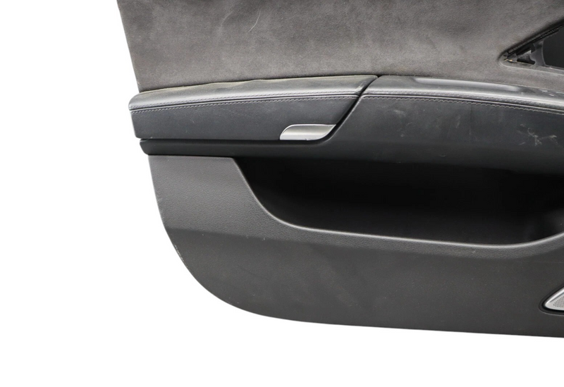 Load image into Gallery viewer, 11-18 Audi A8 Quattro Front Left Driver Side Interior Door Panel Black Suede Oem