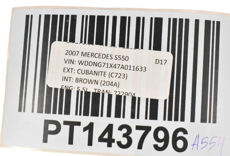 Load image into Gallery viewer, 07-13 Mercedes S550 S600 W221 Rear Left Driver Side Exterior Door Handle Oem
