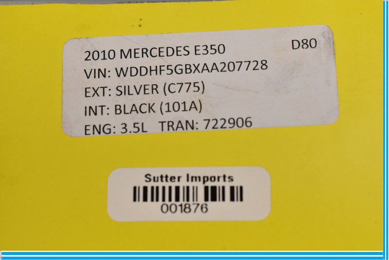 Load image into Gallery viewer, 08-14 Mercedes E350 E550 Front Right Passenger Side Seat Back Cover Panel Oem