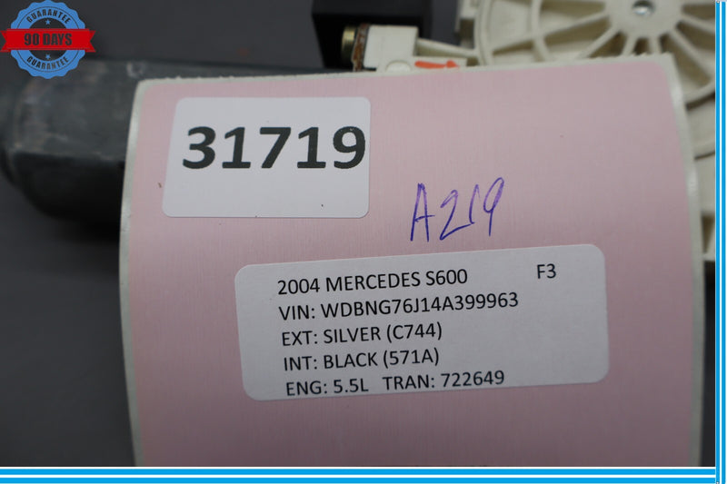 Load image into Gallery viewer, 00-06 Mercedes S600 S500 W220 Rear Right Side Window Regulator Motor Oem