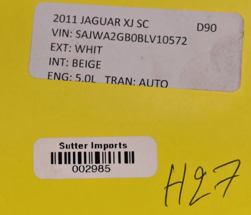 Load image into Gallery viewer, 10-18 Jaguar XJ XJL X351 Rear Right Passenger Side Headrest AW93F501A02CA Oem