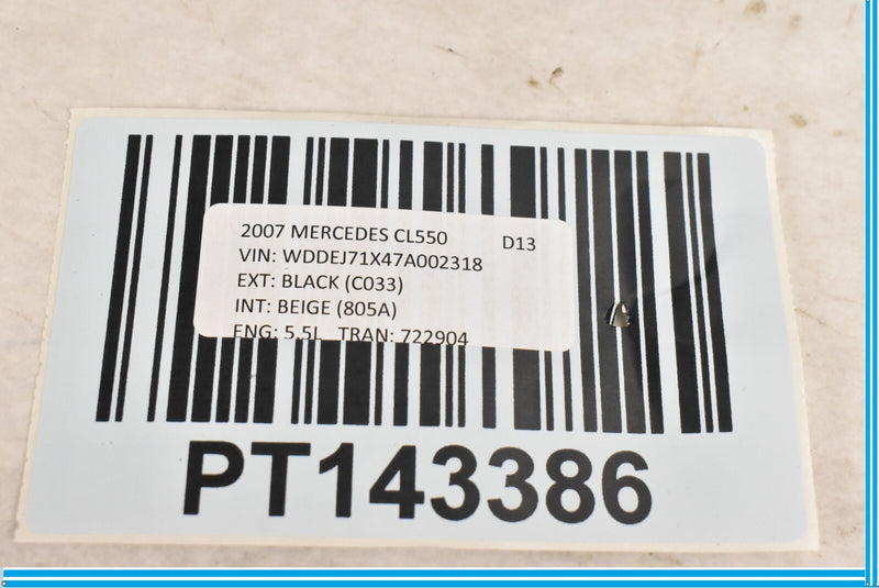 Load image into Gallery viewer, 07-14 Mercedes CL550 CL600 W216 Rear Left Driver C-Pillar Trim Cover Black Oem