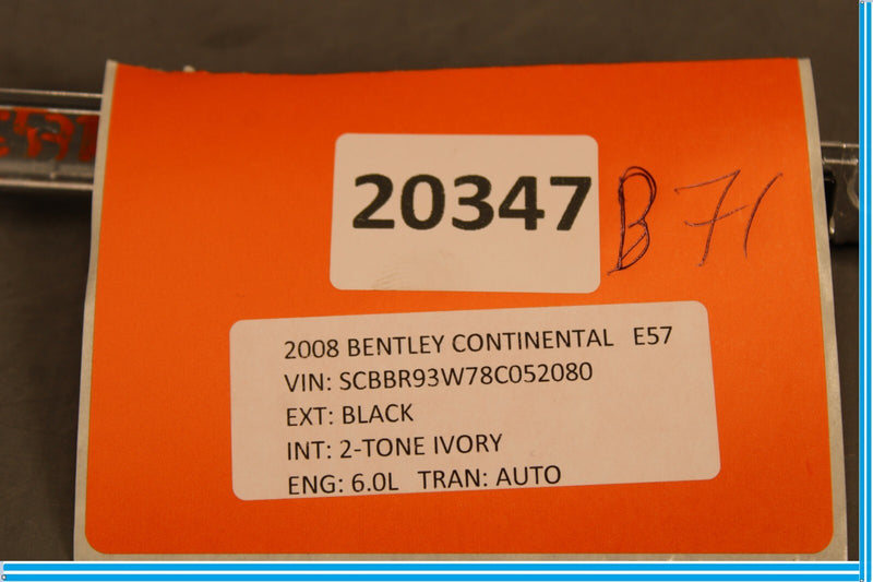 Load image into Gallery viewer, 04-12 Bentley Continental Front Right Passenger Seat Frame Trim Strip Panel Oem