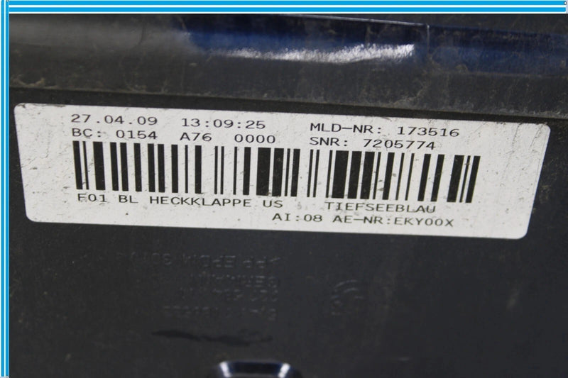 Load image into Gallery viewer, 09-15 BMW 750Li F01 F02 Trunk Lid License Trim Cover Panel 51497186534 OEM