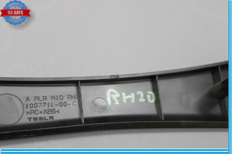 Load image into Gallery viewer, 12-20 Tesla Model S Right Middle A Pillar Trim Cover Panel 100771100C Oem