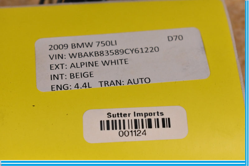 Load image into Gallery viewer, 09-12 BMW 750i 750Li F01 F02 Front Right Passenger Side Seat Back Storage Oem
