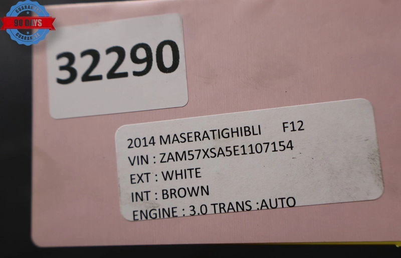 Load image into Gallery viewer, 14-20 Maserati Ghibli Rear Bumper Reinforcement Impact Crash Bar Rebar White Oem