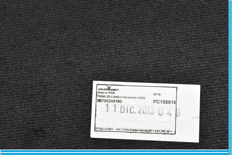 Load image into Gallery viewer, 14-17 Maserati Quattroporte Rear Trunk Tire Carpet Cargo Cover 06700248160 OEM