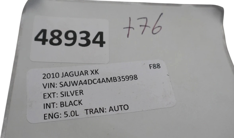 Load image into Gallery viewer, 07-15 Jaguar XK XKR Front Left Side A Pillar Trim Panel Black 6W83513B43AE Oem