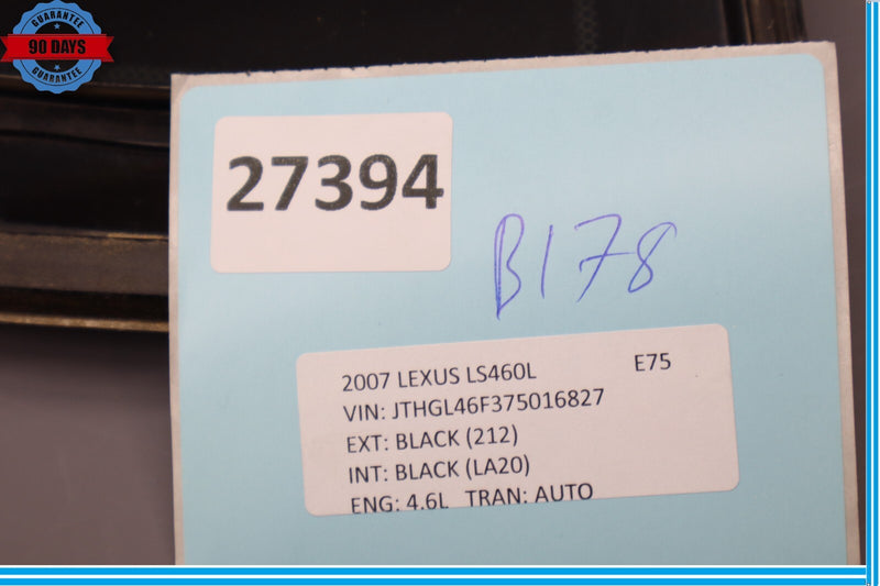 Load image into Gallery viewer, 07-17 Lexus LS460 Rear Right Passenger Side Door Corner Quarter Window Glass Oem