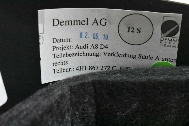 Load image into Gallery viewer, 11-17 Audi A8 A8 Quattro Front Right Door Sill Plate Scuff Cover Panel Trim OEM