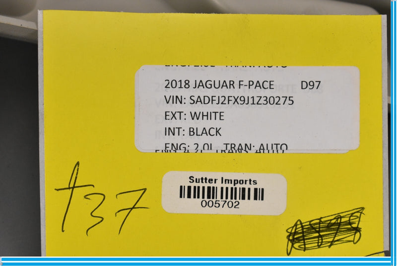 Load image into Gallery viewer, 2018-2020 Jaguar E-Pace Rear Right Side C Pillar Upper Trim Panel Jet Oem