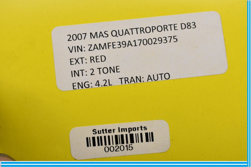 Load image into Gallery viewer, 03-08 Maserati Quattroporte Bottom Front Right Passenger Seat Rail Frame Oem