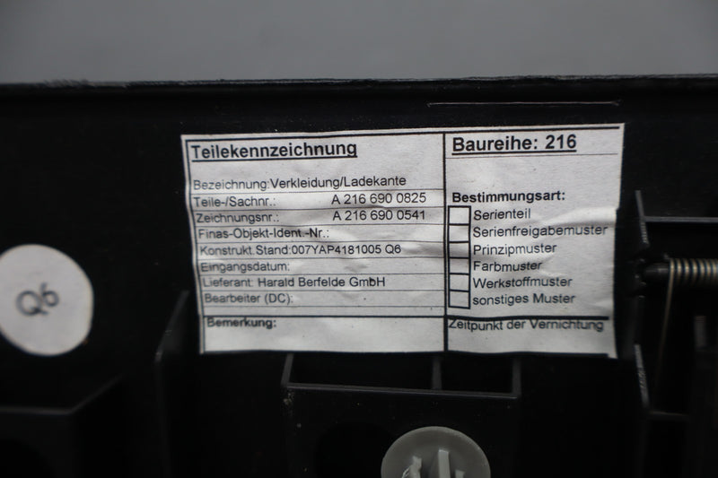Load image into Gallery viewer, 07-14 Mercedes W216 CL550 CL600 Rear Trunk Boot Latch Cover A2166900825 Oem