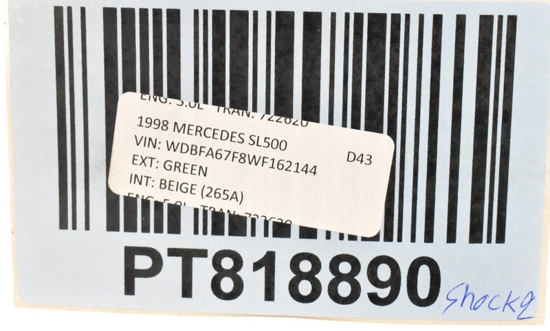 Load image into Gallery viewer, 96-02 Mercedes SL320 SL500 Front Left Side Shock Strut Absorber 1293201330 Oem