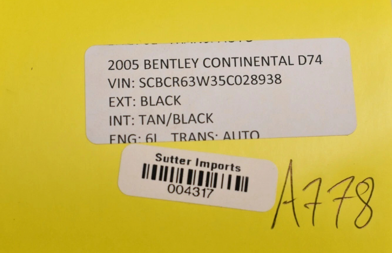 Load image into Gallery viewer, 03-11 Bentley Continental GTC GT Rear Right Door Lower Molding Trim Panel Oem