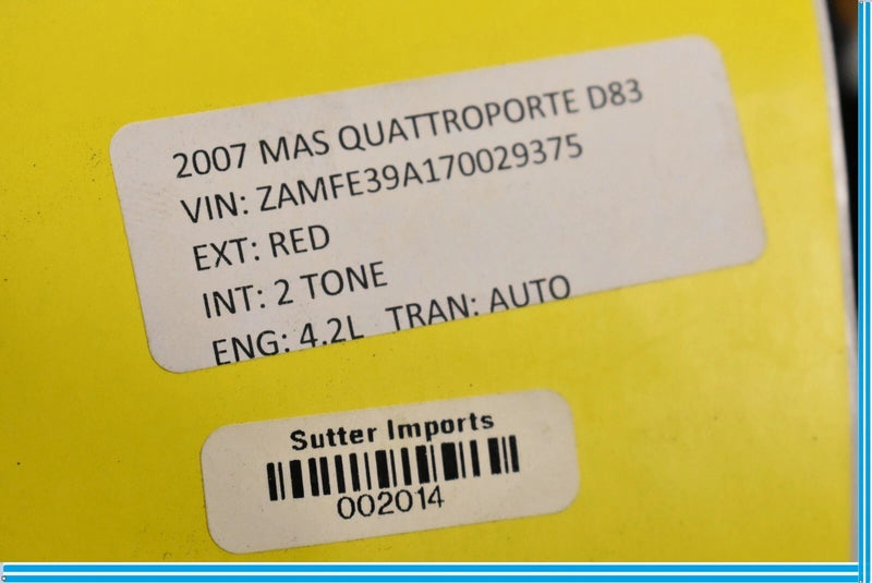 Load image into Gallery viewer, 03-13 Maserati Quattroporte Lower Bottom Front Left Driver Seat Rail Frame OEM