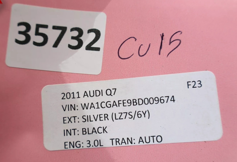 Load image into Gallery viewer, 07-15 Audi Q7 Front Right Side Seat Top Upper Back Cushion Black 4L0881806A Oem