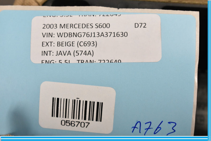 Load image into Gallery viewer, 03-06 Mercedes CL500 S500 S600 S550 Rear Left Center Headrest Head Rest BeigeOem
