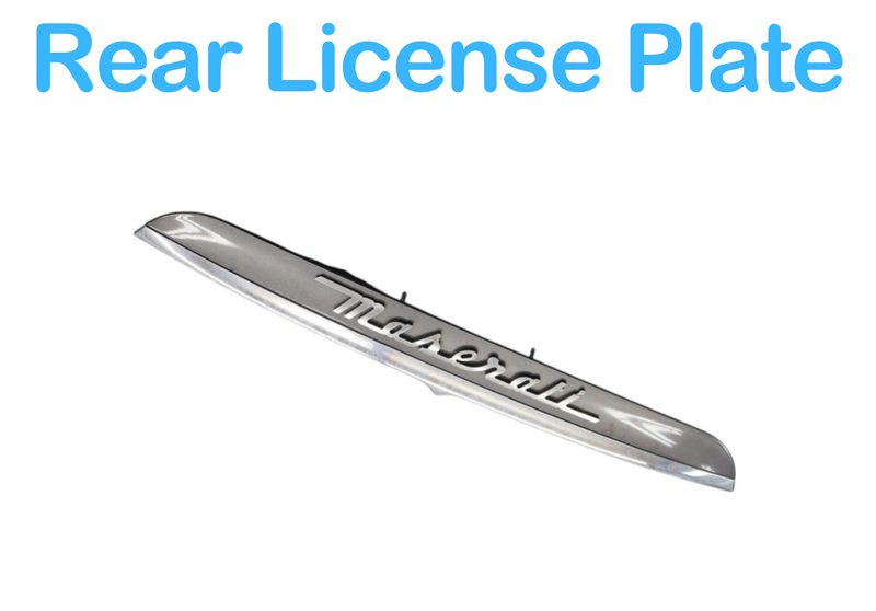 Load image into Gallery viewer, 14-17 Maserati Ghibli S Rear Trunk License Plate Light Cover Trim W/ Camera Oem