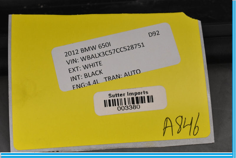 Load image into Gallery viewer, 12-18 BMW 650i 640i F12 Left Driver Side Seat Cover Weather Strip Black Oem