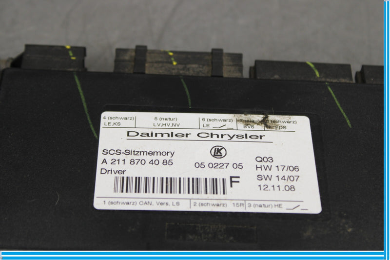 Load image into Gallery viewer, 06-12 Mercedes X164 GL450 GL550 Left Driver Side Seat Control Module Unit Oem