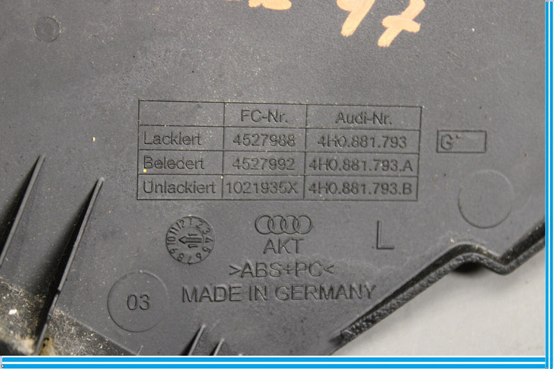 Load image into Gallery viewer, 11-18 Audi A8 Front Left Driver Side Seat Inner Interior Trim Cover Panel Oem