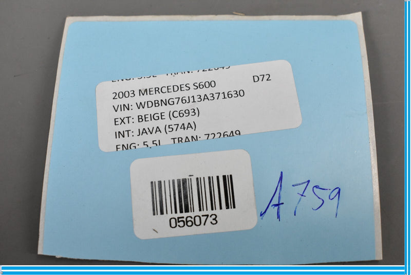 Load image into Gallery viewer, 03-06 Mercedes S500 S600 W220 Rear Left Driver Door Window Regulator Motor Oem