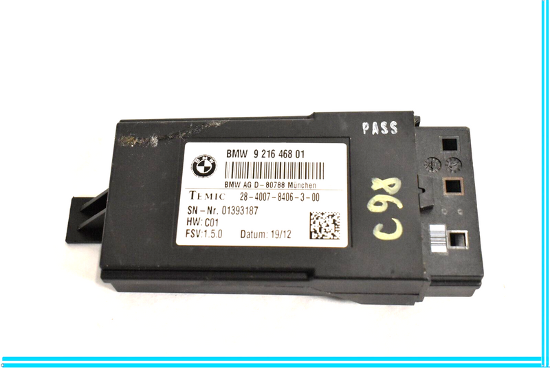 Load image into Gallery viewer, 11-16 BMW 528i 535i 550i F10 Seat Control Module Unit Temic 9216468 Oem