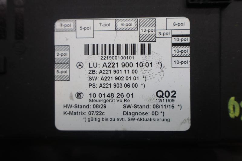 Load image into Gallery viewer, 07-13 Mercedes S400 S550 S450 Front Right Side Door Control Module Oem
