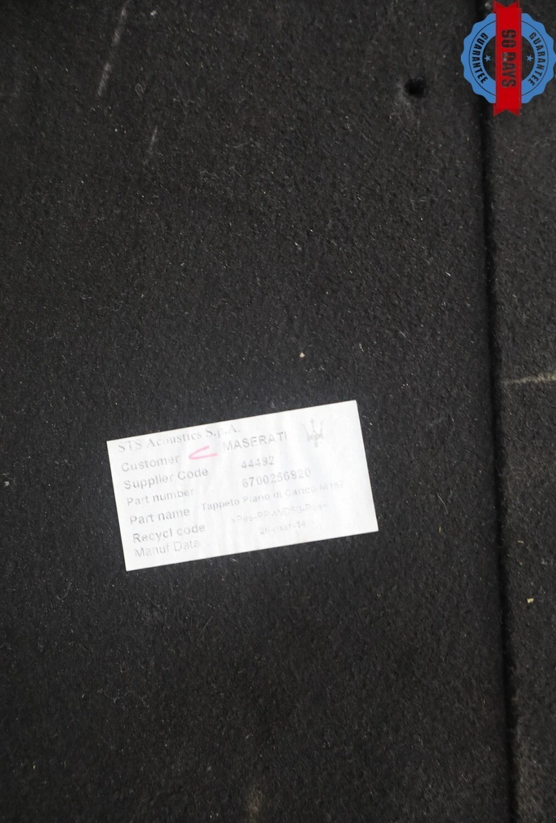 Load image into Gallery viewer, 14-22 Maserati Ghibli Rear Trunk Floor Carpet Cover Panel Black 6700256920 Oem