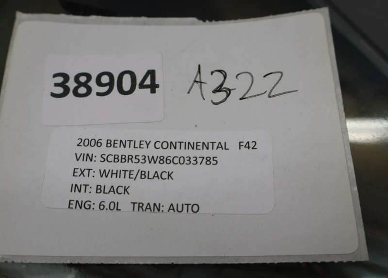 Load image into Gallery viewer, 03-10 Bentley Continental GT Coupe Front Right Side Door Vent Auto Glass Oem