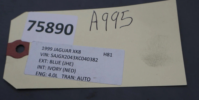 Load image into Gallery viewer, 97-06 Jaguar XK8 XKR X100 Right Passenger Side Inside Door Handle W/ Lock Oem