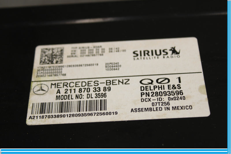 Load image into Gallery viewer, 03-12 Mercedes R230 SL550 SL500 Sirius Satellite Radio Receiver Oem