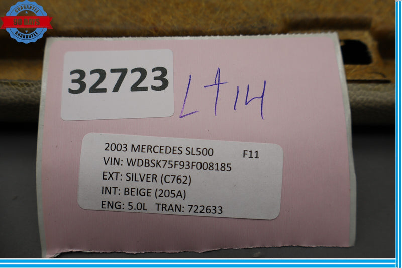 Load image into Gallery viewer, 03-06 Mercedes SL500 SL600 Rear Center Cover Trim Panel Beige Oem