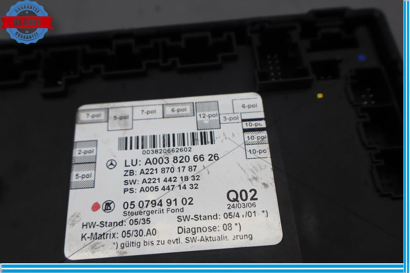 Load image into Gallery viewer, 07-13 Mercedes W221 S550 S400 Rear Left Side Door Control Module Oem