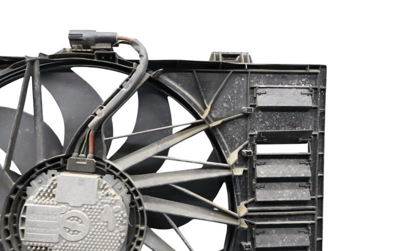Load image into Gallery viewer, 10-16 Porsche Panamera Engine Radiator Cooling Fan W/ Motor Assembly Black OEM