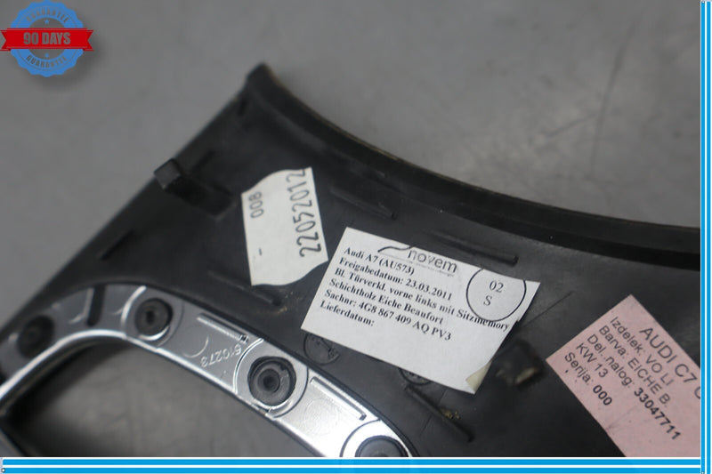 Load image into Gallery viewer, 12-15 Audi A7 Quattro Front Left Driver Side Door Panel Insert Trim Wood Oem