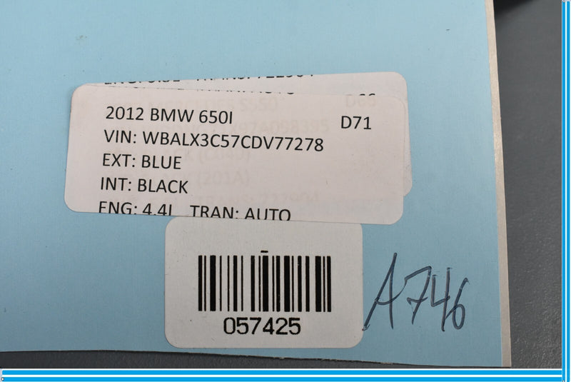 Load image into Gallery viewer, 12-18 BMW F12 F13 640i 650i Rear Center Console Rubber Insert Mat Oem
