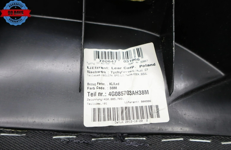 Load image into Gallery viewer, 12-18 Audi A6 Rear Left Driver Side Seat Bolster Cushion Black 4G0885703 Oem