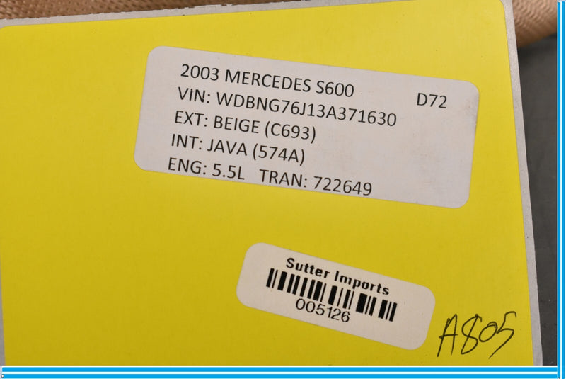 Load image into Gallery viewer, 00-06 Mercedes S500 S600 W220 Rear Right Passenger Seat Belt Assembly Oem