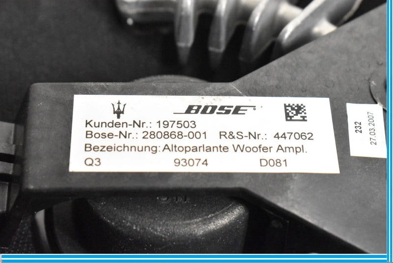 Load image into Gallery viewer, 03-19 Maserati Quattroporte Rear Deck Subwoofer Sub Woofer Sound Speaker OEM