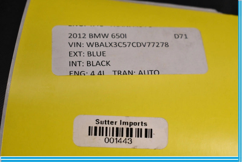 Load image into Gallery viewer, 12-18 BMW 650i 640i 535i Base Couch Rear Lower Seat Cushion Bottom Leather OEM