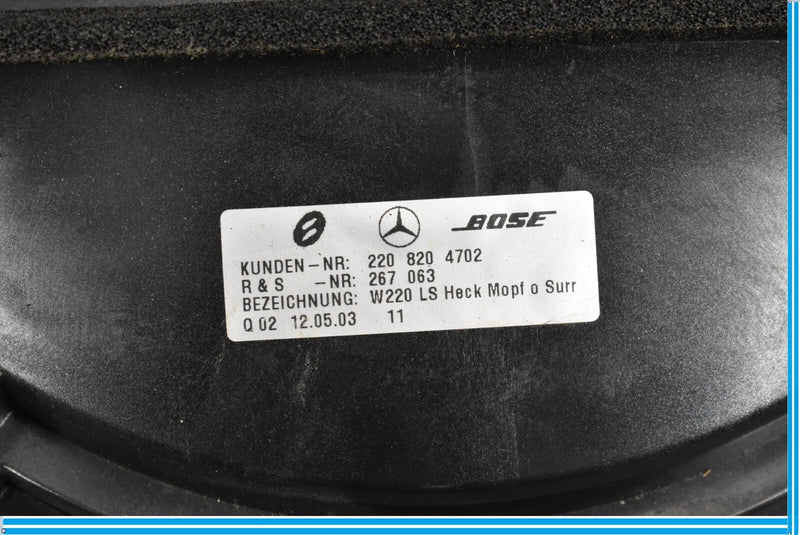 Load image into Gallery viewer, 00-06 Mercedes S500 S600 W220 Rear Deck Bose Subwoofer Speaker 2208204702 Oem