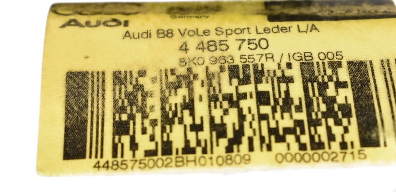 Load image into Gallery viewer, 09-16 Audi A4 Front Left Driver Side Upper Seat Cushion Cover 8K0963557R Oem