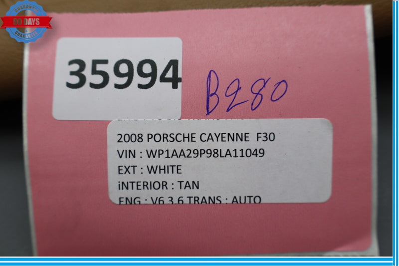 Load image into Gallery viewer, 08-10 Porsche Cayenne Right Passenger Side Interior Sun Visor 7L5857552 Tan Oem